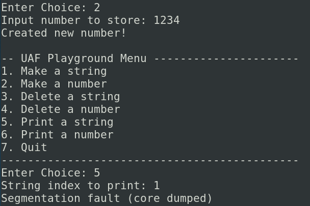 segfault