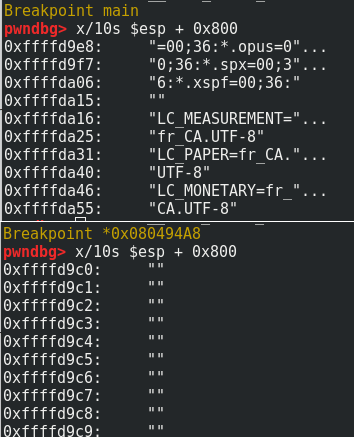 Environment variables address